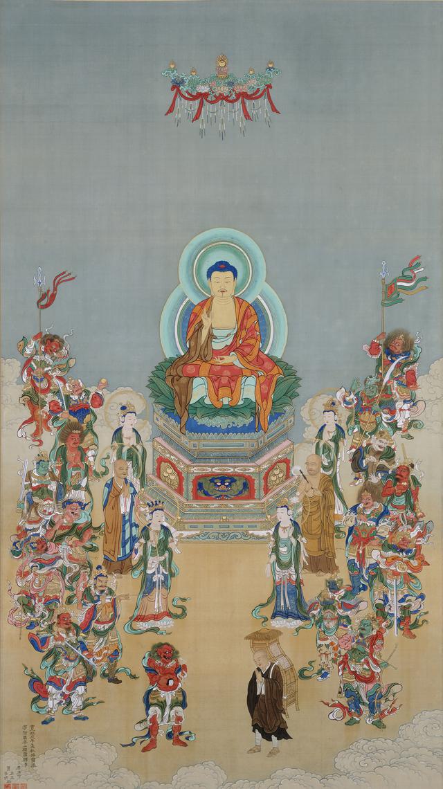 画像: 《釈迦十六善神像》原在中筆 一幅 江戸時代 相国寺蔵