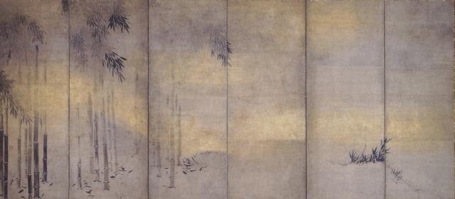 画像: 《竹林猿猴図屏風》長谷川等伯筆 六曲一双(左隻) 相国寺蔵 ※重要文化財