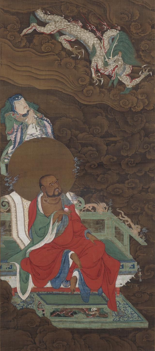 画像: 《十六羅漢図》陸信忠筆 十六幅のうち 元時代 相国寺蔵 ※重要文化財