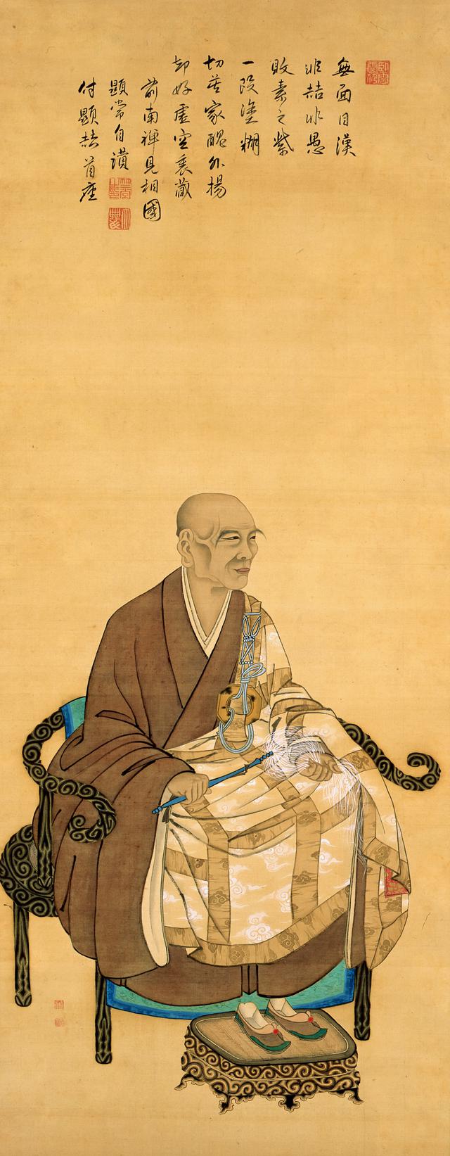 画像: 《梅荘顕常頂相》自賛 世継希僊筆 一幅 絹本著色 江戸時代 十八世紀 慈雲院蔵