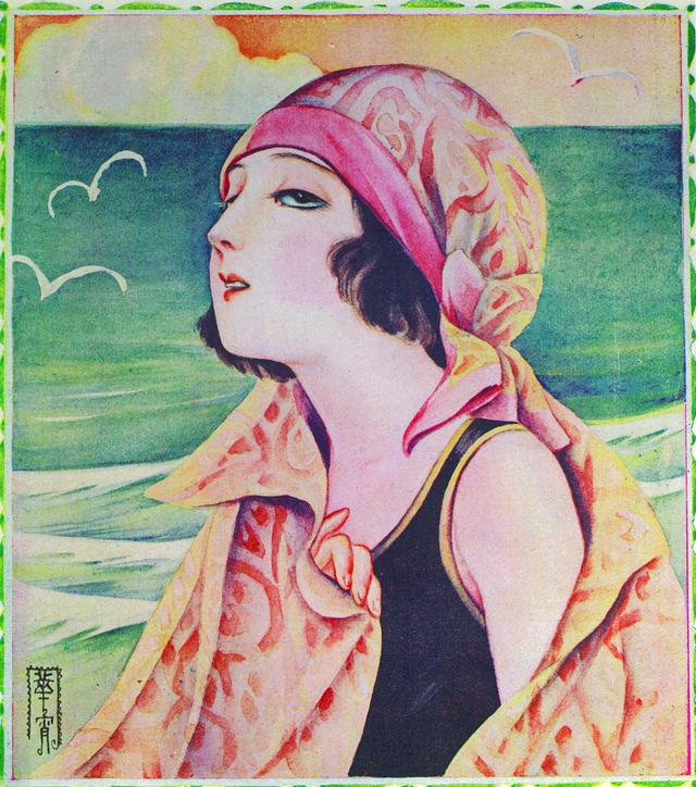 画像: 高畠華宵 《『少女画報』 大正14年8月号 表紙》 大正14(1925)年、弥生美術館、前期展示(3月23日~4月18日)