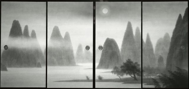 画像: 《唐招提寺御影堂障壁画 桂林月宵》(部分) 1980(昭和55)年 唐招提寺蔵