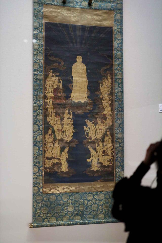画像: 阿弥陀二十五菩薩来迎図 鎌倉時代14世紀 根津美術館蔵