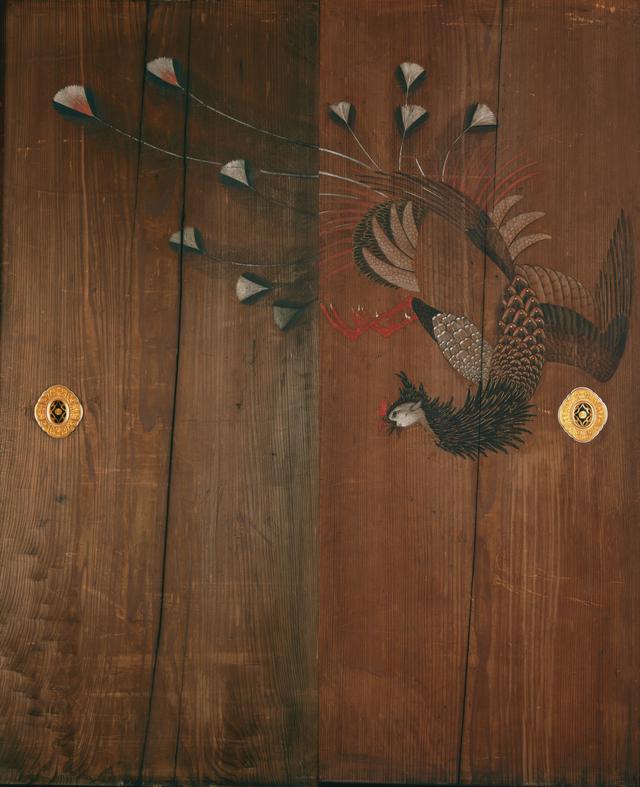 画像: 《相国寺方丈杉戸絵》 原在中筆 鳳凰図 三十六面のうち 板地著色 江戸時代 相国寺蔵