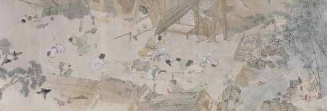 画像: 重要文化財 《七難七福図巻 天災巻》 円山応挙筆 三巻のうち 紙本著色 江戸時代 明和五年(1768) 相国寺蔵