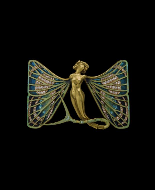 画像: バタフライ・ブローチ《シルフィード》 1900年頃、個人蔵、協力:アルビオン アート・ジュエリー・インスティテュート 提供 東京都庭園美術館