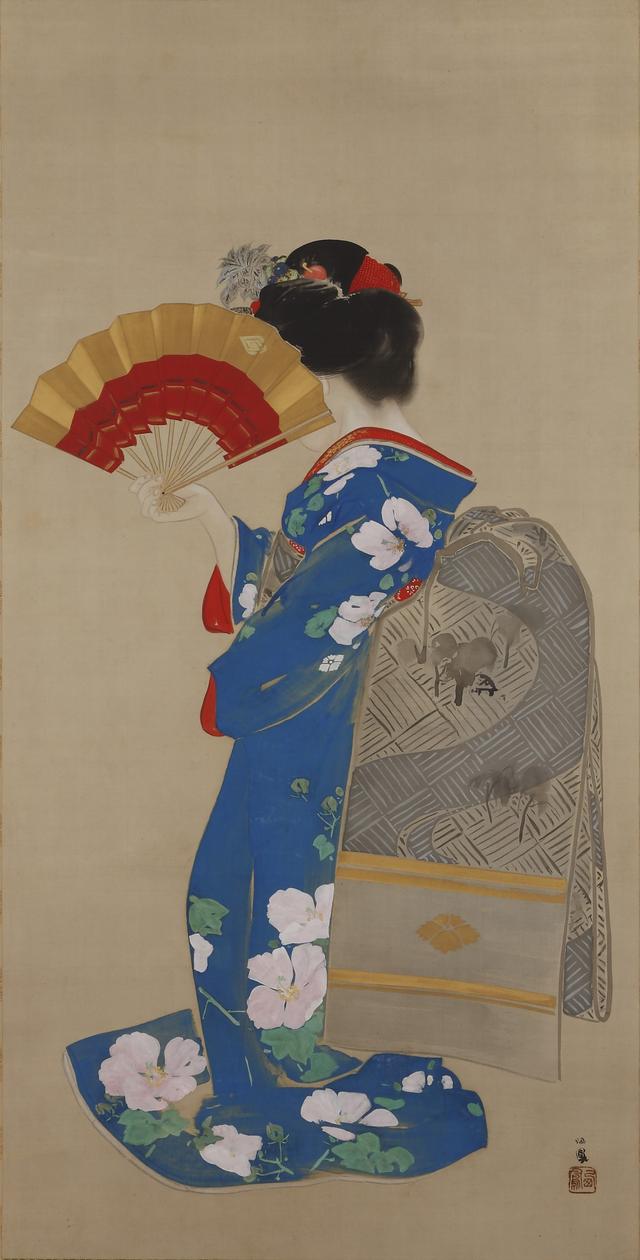 竹内栖鳳　　大正2年作　　【　絵になる最初　】　大塚巧藝社　複製画　額装仕立て 竹内栖鳳 大正2年作 【 絵になる最初 】 大塚巧藝社 複製画 額装仕立て