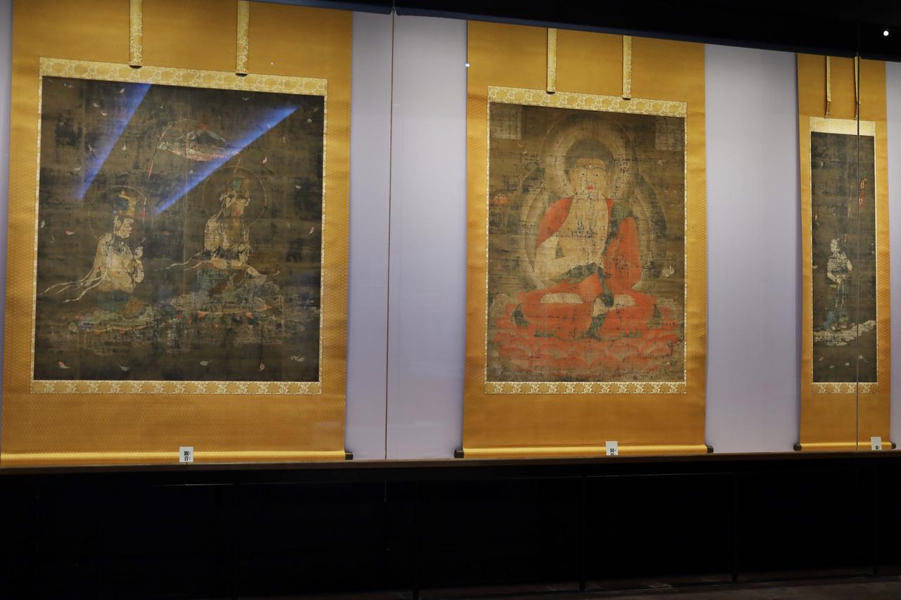 画像: 国宝 阿弥陀三尊および童子像 平安時代〜鎌倉時代・12〜13世紀 奈良・法華寺 展示期間 5月20日〜6月15日