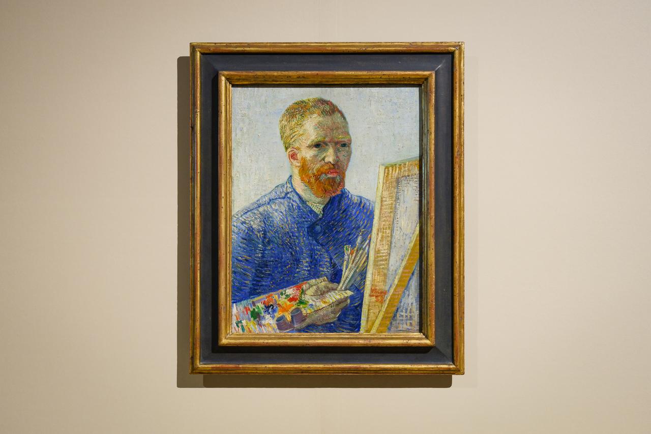 画像: フィンセント・ファン・ゴッホ《画家としての自画像》1887年12月-1888年2月 　油彩、カンヴァス ファン・ゴッホ美術館、アムステルダム（フィンセント・ファン・ゴッホ財団） 特別展「ゴッホ展　家族がつないだ画家の夢」大阪市立美術館内覧会にて撮影 photo by © cinefil