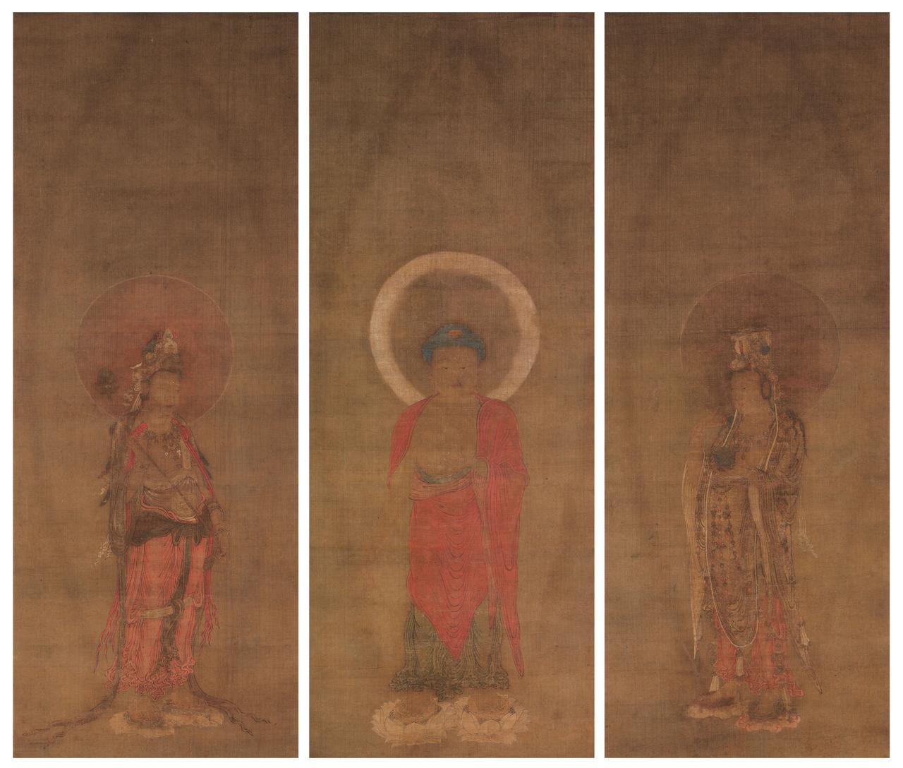 画像: 国宝　阿弥陀三尊像　普悦筆　中国・南宋時代　12～13世紀　京都・清浄華院蔵 後期：10月21日～11月16日