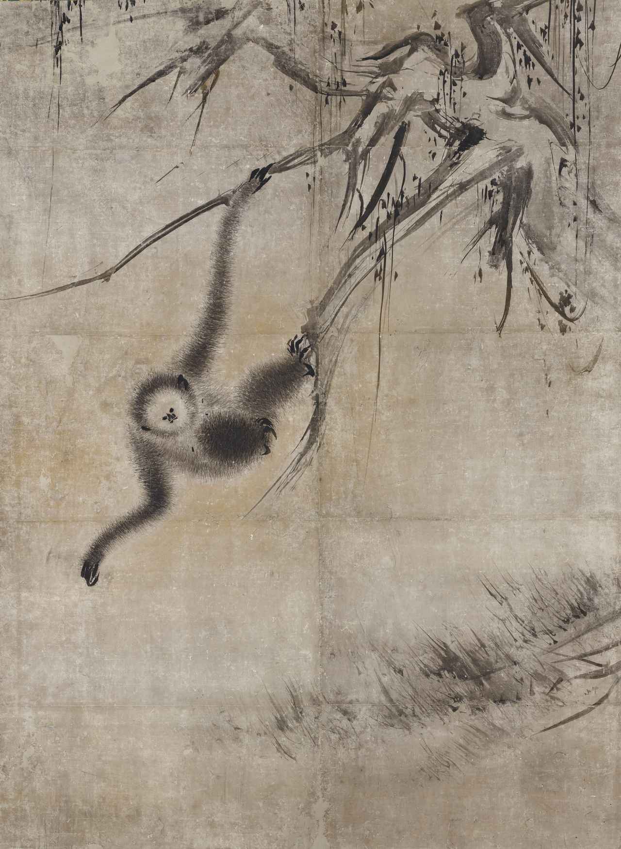 画像: 重要文化財　枯木猿猴図（左幅）　長谷川等伯筆　桃山時代　16世紀　京都・龍泉庵蔵 後期：10月21日～11月16日