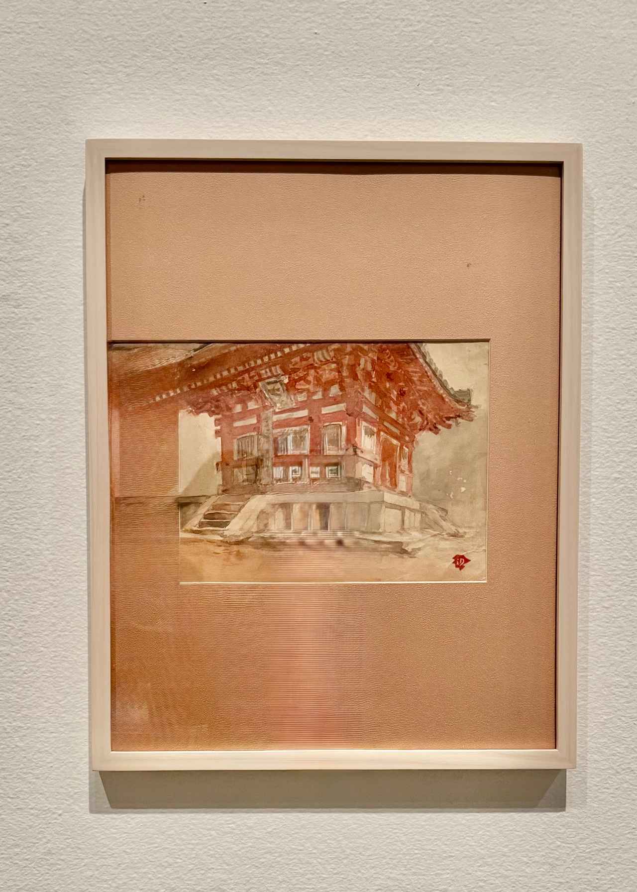 画像: 堂本印象《仁和寺の塔》1907年　京都府立堂本印象美術館　「没後50年 堂本印象 自在なる創造」京都国立近代美術館 報道内覧会にて撮影　 photo by © cinefil