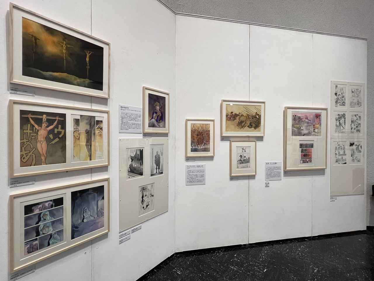 画像: 展示風景:キリスト教に取り組んだ『イエス』の原画群 photo©︎moichisaito