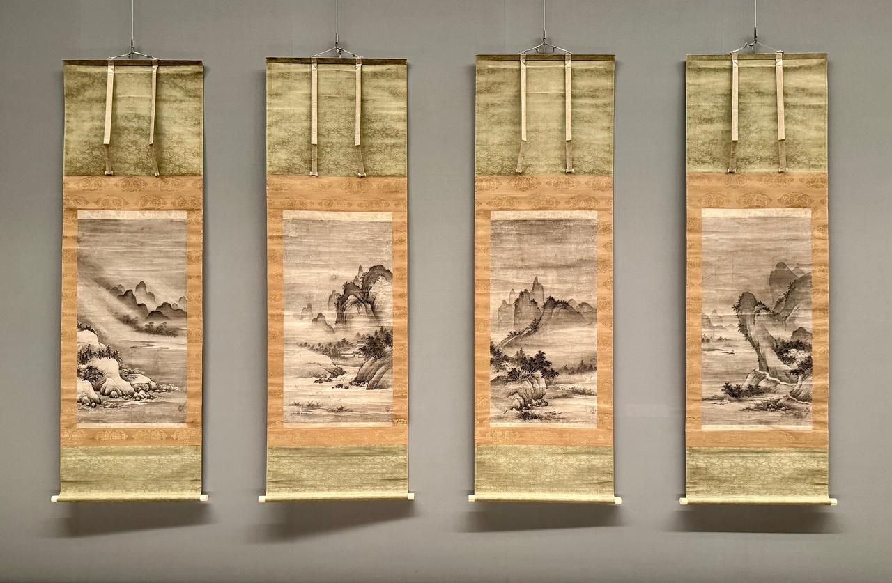 画像: 重要文化財　狩野元信《瀟湘八景図》室町時代（16世紀）京都・東海庵（前期展示）興祖微妙大師六百五十年遠諱記念特別展「妙心寺　禅の継承」大阪市立美術館　内覧会にて撮影　photo by ©cinefil