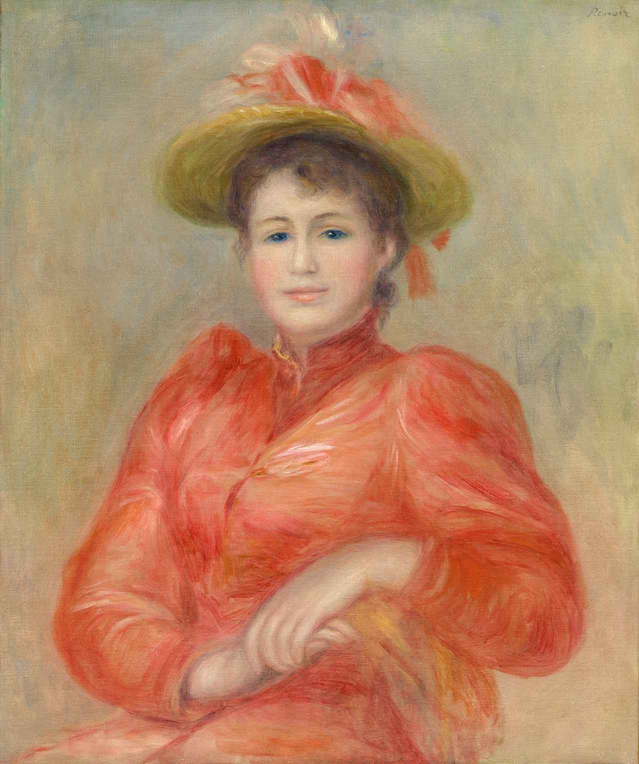 画像: ピエール＝オーギュスト・ルノワール《赤い服の女》1892年頃 油彩・カンヴァス　東京富士美術館蔵