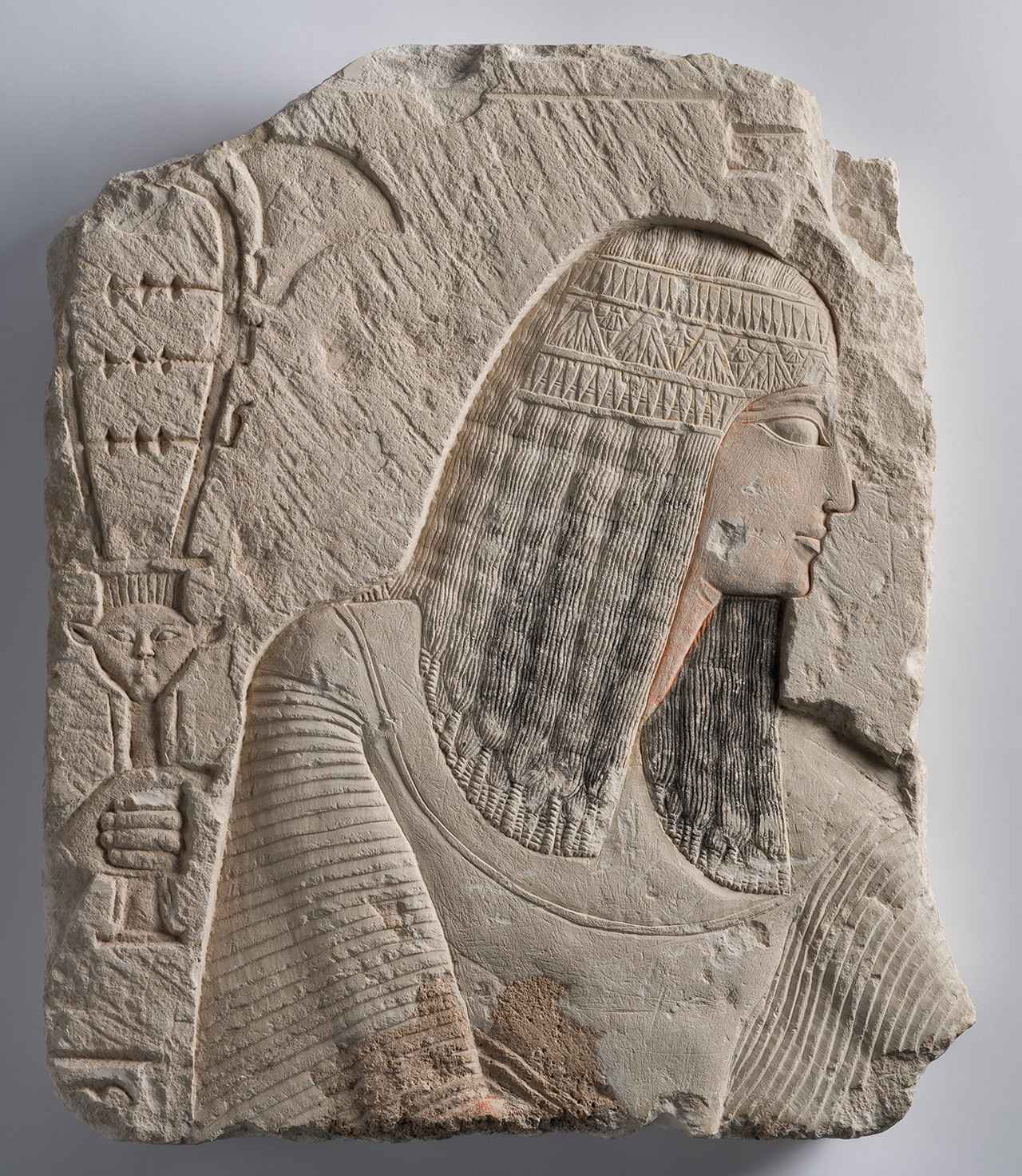 画像: 《貴族の男性のレリーフ》前1292～前1075年頃 ブルックリン博物館蔵 Photo: Brooklyn Museum