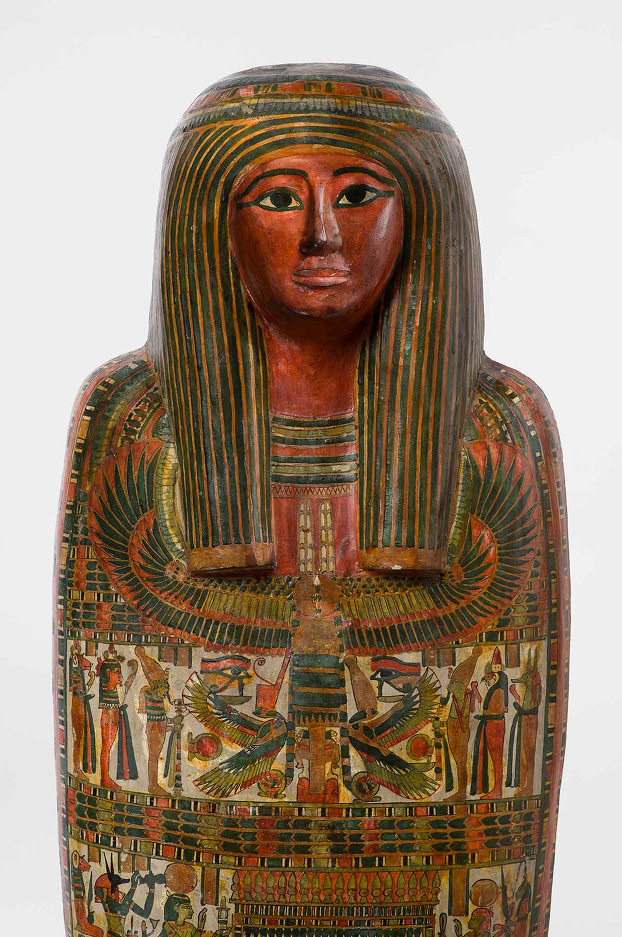 画像: 《神官ホル（ホルス）のカルトナージュとミイラ》（部分）前760～前558年頃 ブルックリン博物館蔵 Photo: Brooklyn Museum