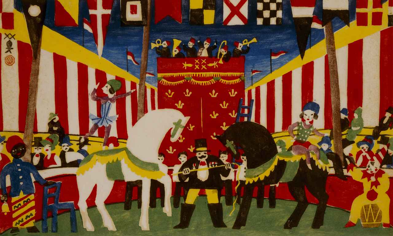 画像: 川西英《サーカス(曲馬)》1928年 京都国立近代美術館