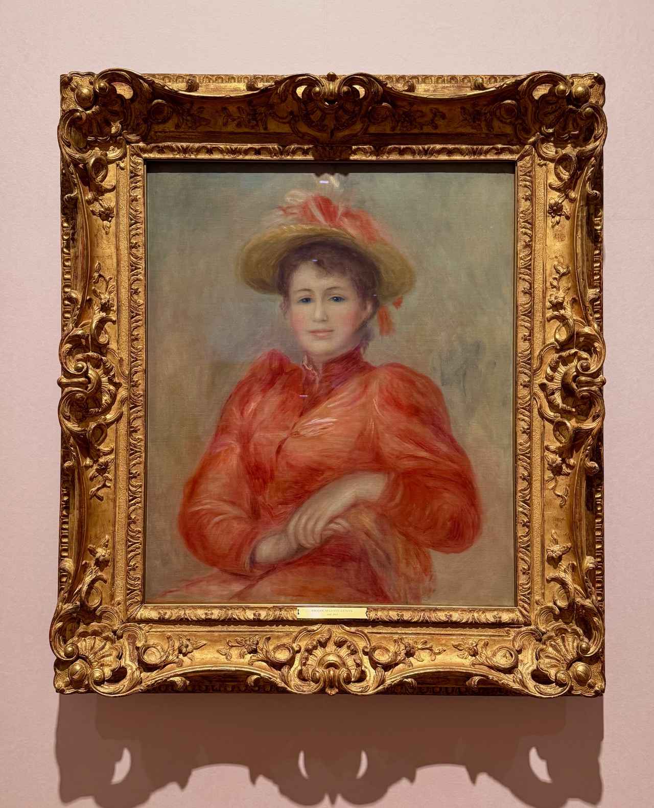 画像: ピエール＝オーギュスト・ルノワール《赤い服の女》1892年頃 油彩・カンヴァス　東京富士美術館蔵 「西洋絵画400年の旅―珠玉の東京富士美術館コレクション」京都市京セラ美術館　内覧会にて撮影 photo by ©cinefil