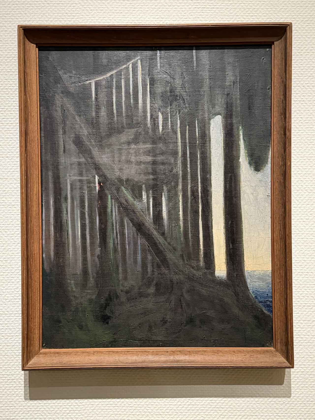 画像: ミカロユス・コンスタンティナス・チュルリョーニス《森の囁き》1904年、油彩/カンヴァス 「チュルリョーニス展 内なる星図」国立西洋美術館内覧会にて撮影 photo by © moichi saito