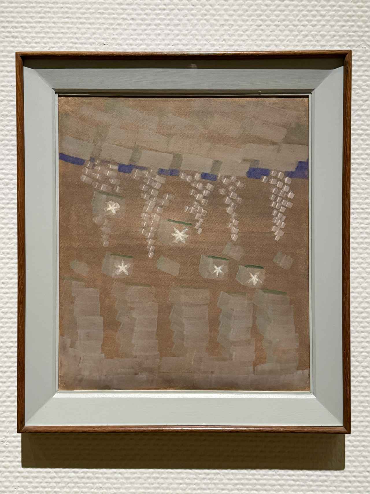 画像: ミカロユス・コンスタンティナス・チュルリョーニス《冬Ⅷ［8点の連作より］》1907年、テンペラ／紙　「チュルリョーニス展　内なる星図」国立西洋美術館内覧会にて撮影　photo by © moichi saito