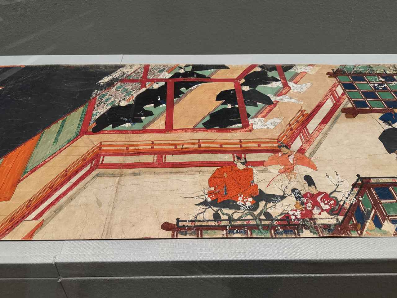 画像: 国宝《北野天神縁起絵巻（承久本）》 巻第３（部分）京都・北野天満宮蔵【前期展示：巻替あり】　　　　　京都国立博物館　特別展「北野天神」内覧会にて撮影　photo by © cinrfil