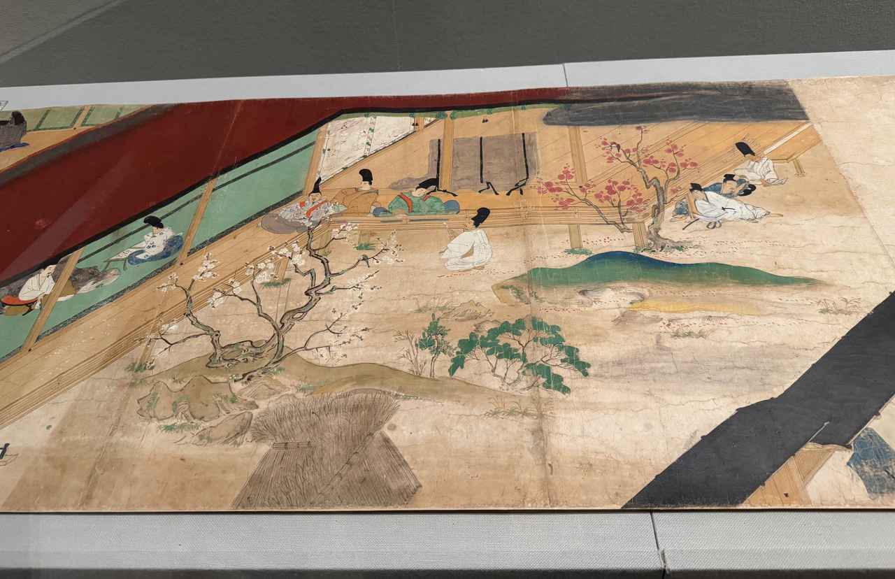 画像: 国宝《北野天神縁起絵巻（承久本）》巻第1（部分）京都・北野天満宮蔵【前期展示：巻替あり】　 京都国立博物館　特別展「北野天神」内覧会にて撮影　photo by © cinrfil