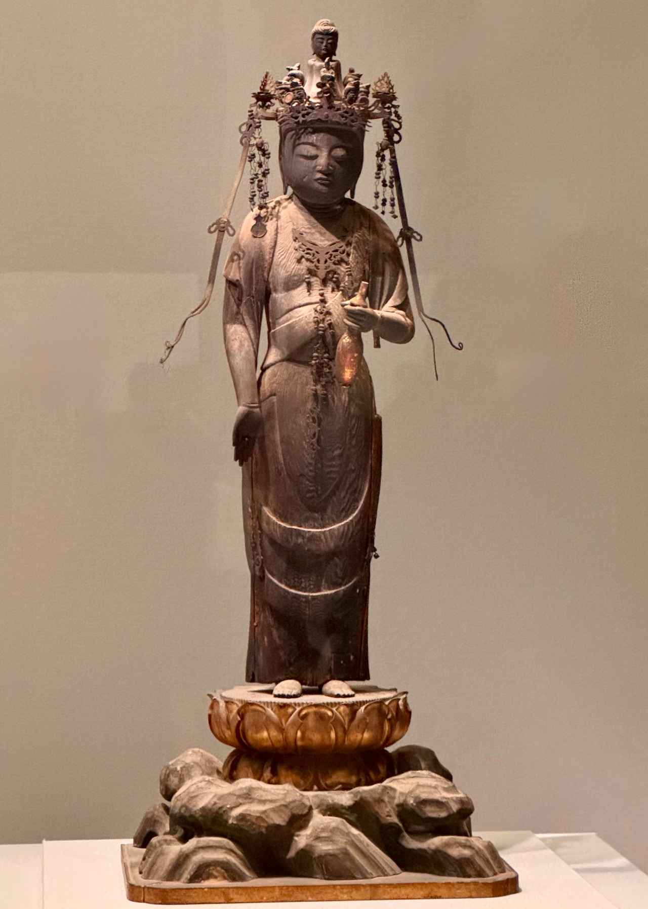 画像: 《十一面観音立像》　京都・曼殊院蔵 【通期展示】 京都国立博物館　特別展「北野天神」内覧会にて撮影　photo by © cinrfil