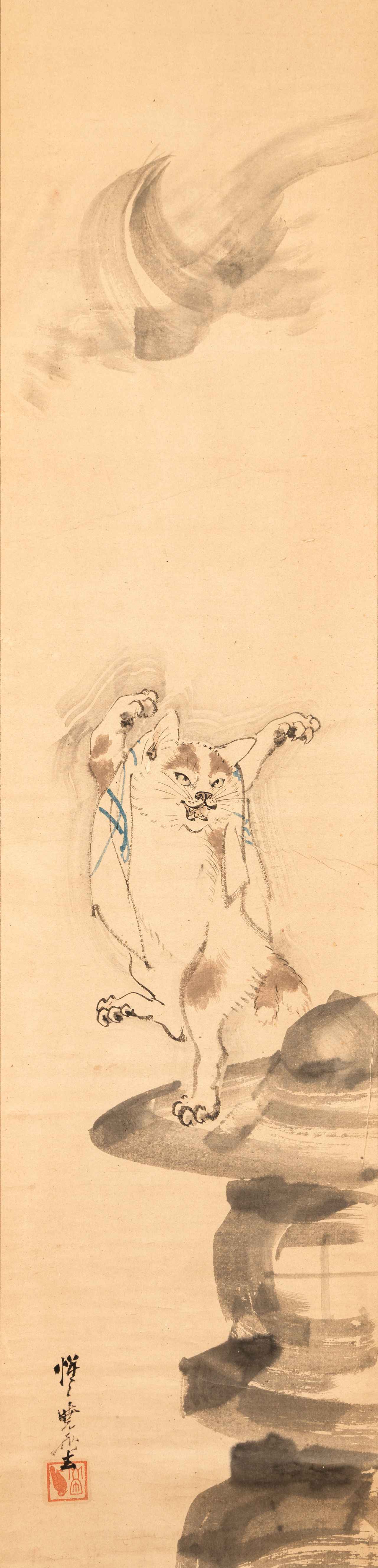 画像: 河鍋暁斎《猫又図》 明治4~22年(1871-89) 紙本淡彩 イスラエル・ゴールドマン・コレクション Photo:Ken Adlard 【日本初出品】