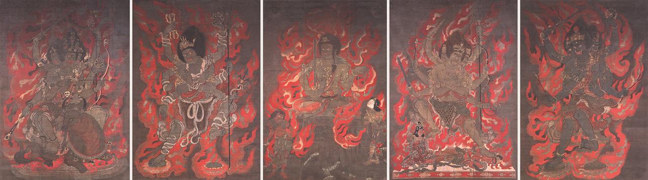 画像: 国宝 五大尊像 鎌倉時代 12~13世紀 京都・醍醐寺蔵 不動明王、降三世明王:前期展示7/14(火)-8/9(日)展示 軍荼利明王、大威徳明王、金剛夜叉明王:後期展示8/11(火)-9/6(日)展示