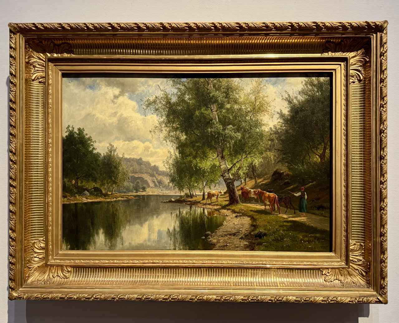 画像: エードヴァッド・バリ《夏の風景》 1873年 油彩、カンヴァス 愛知県美術館「スウェーデン絵画 北欧の光、⽇常のかがやき」内覧会にて撮影 photo by ©cinefil