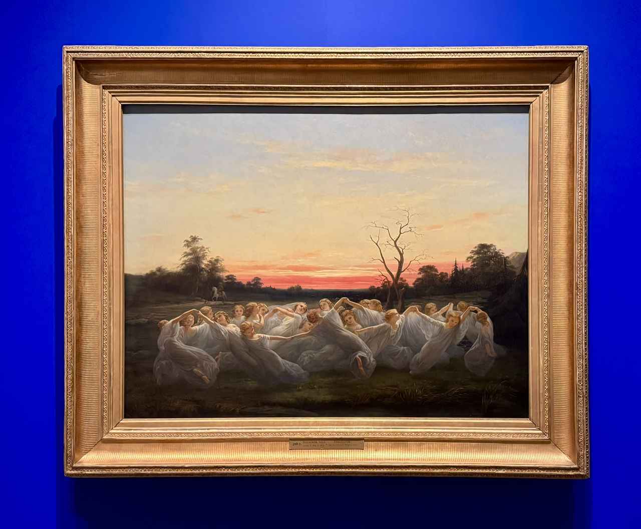 画像: ニルス・ブロメール《草原の妖精たち》1850年 油彩、カンヴァス スウェーデン国立美術館蔵 愛知県美術館「スウェーデン絵画 北欧の光、⽇常のかがやき」内覧会にて撮影 photo by ©cinefil