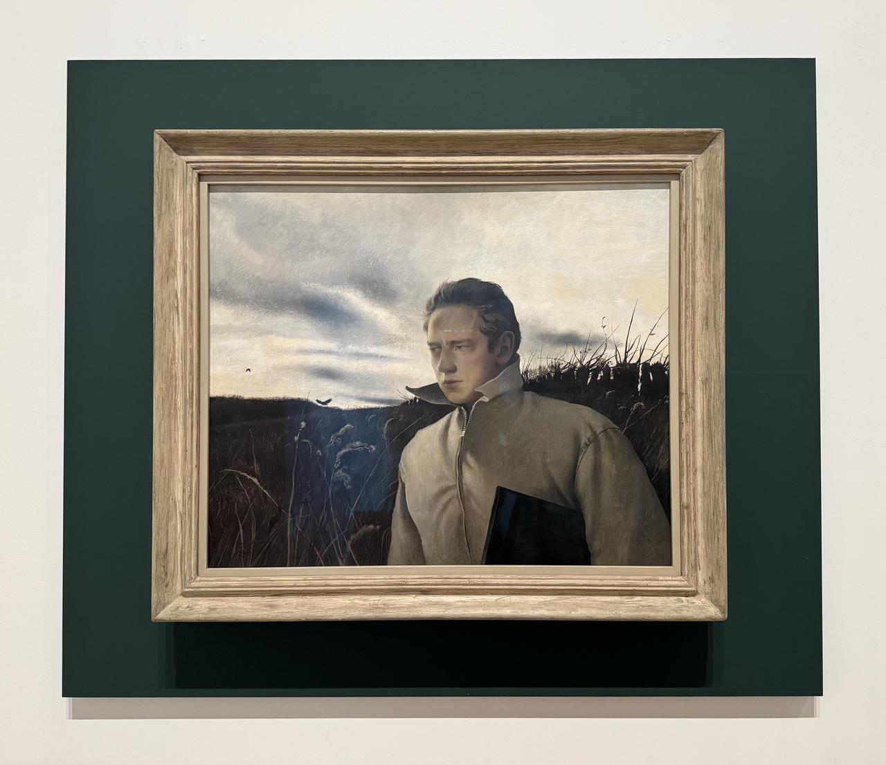 画像: アンドリュー・ワイエス《自画像》1945年　テンペラ、パネル　63.5×76.2㎝　ナショナル・アカデミー・オブ・デザイン、ニューヨーク　豊田市美術館「アンドリュー・ワイエス展」内覧会にて撮影　photo by © cinefil
