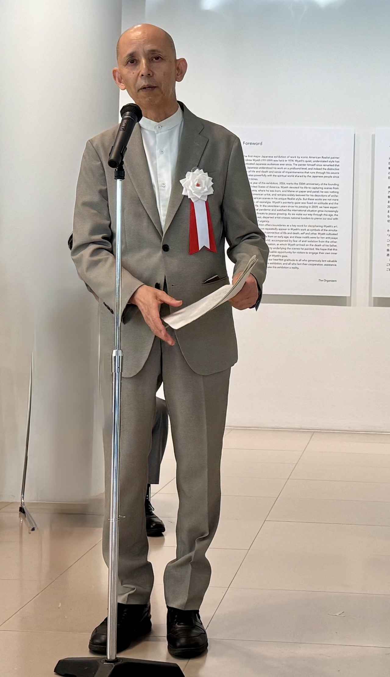 画像: 「アンドリュー・ワイエス展」開会式での豊田市美術館 館長 高橋秀治氏 豊田市美術館「アンドリュー・ワイエス展」内覧会にて撮影　photo by © cinefil