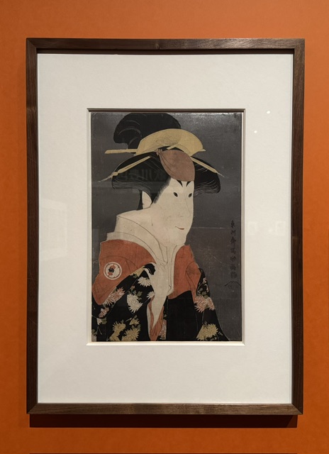 画像: 東洲斎写楽《二代目瀬川富三郎の大岸蔵人妻やどり木》寛政6年（1794）5月都座　大英博物館蔵　 「大英博物館日本美術コレクション　百花繚乱～海を越えた江戸絵画」東京都美術館館開館100周年記念内覧会にて撮影　photo by © cinefil