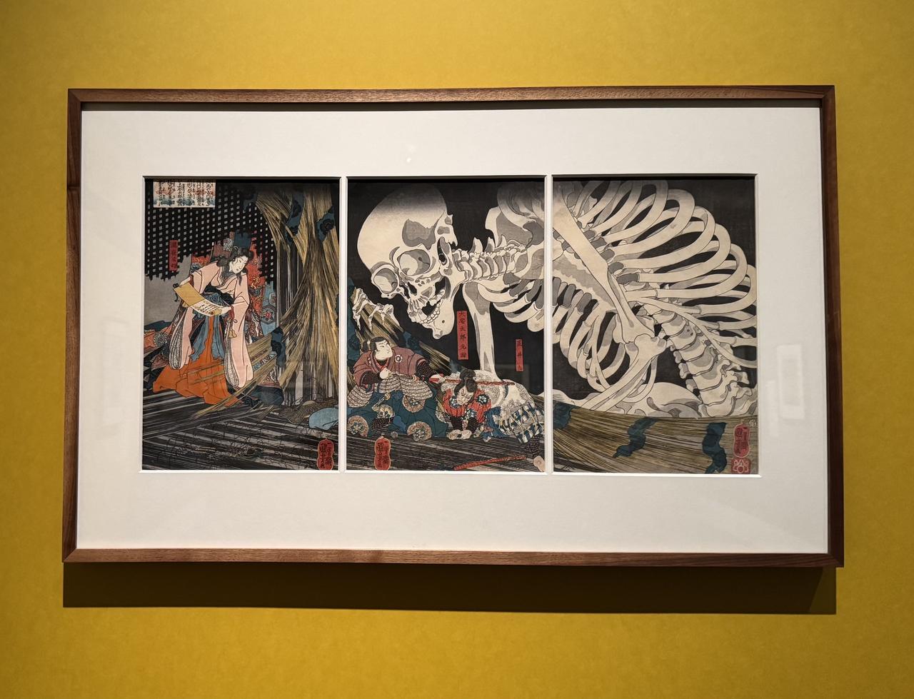 画像: 歌川国芳《相馬の古内裏》弘化2～3年（1845-1846）大英博物館蔵 「大英博物館日本美術コレクション　百花繚乱～海を越えた江戸絵画」東京都美術館館開館100周年記念内覧会にて撮影　photo by © cinefil