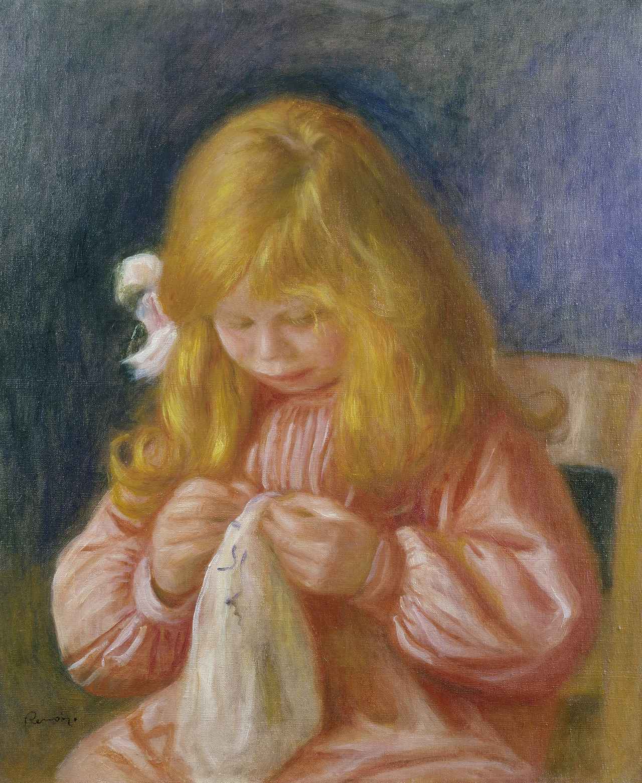 画像: ピエール=オーギュスト・ルノワール《縫物をするジャン・ルノワール》 1898年 油彩、カンヴァス Pierre-Auguste Renoir, Jean Renoir, Sewing, 1898, Oil on canvas Wallraf-Richartz-Museum & Fondation Corboud, Cologne, Photo: © RBA, Cologne