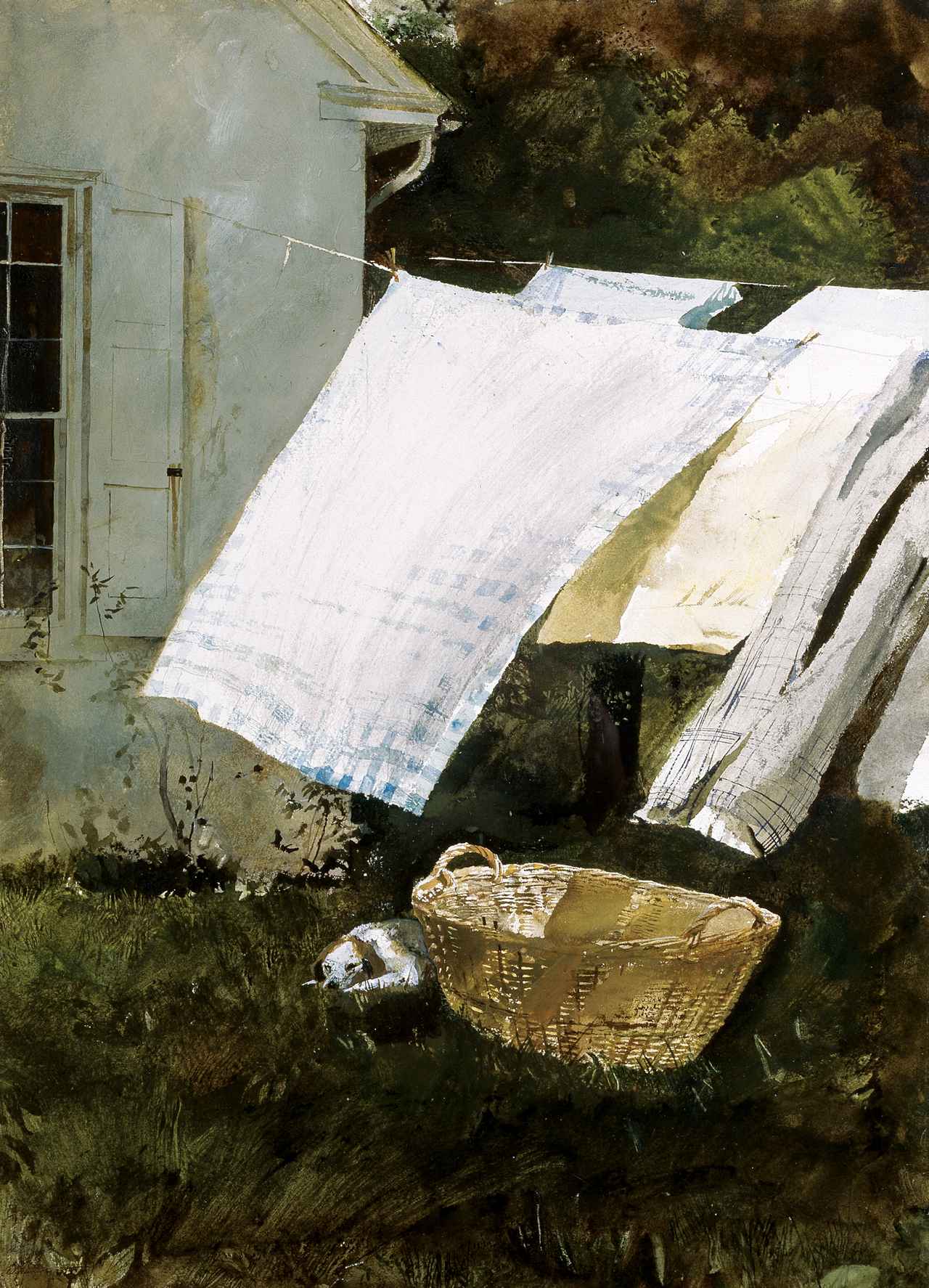 画像: 《洗濯物》 1961年 水彩、紙 カマー美術館、ジャクソンビル Gift of an Anonymous Donor,Cummer Museum of Art ＆ Gardens, Jacksonville, Florida, USA©2026 Wyeth Foundation for American Art / ARS, New York / JASPAR, Tokyo
