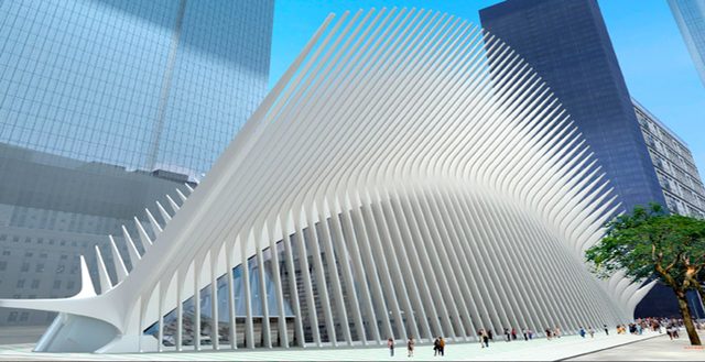 画像: 2015年に完成予定のWorld Trade Center Transportation Hub www.aecom.com