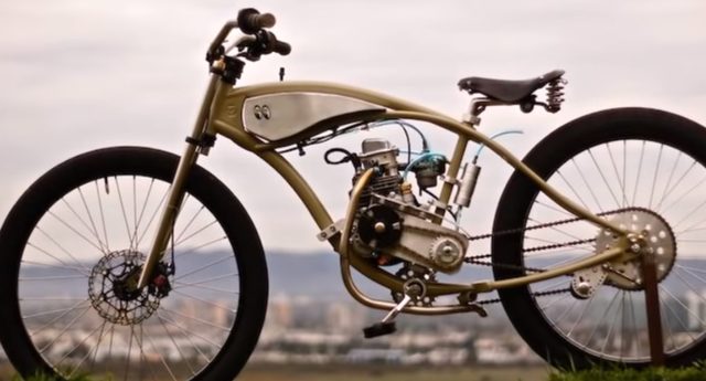 画像: 米国カスタムビルダー Wolf Creative Customsの、エンジン付き自転車!