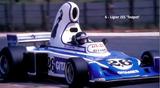 画像: お茶のおぼんの次は、ティーポットです(笑)。1976年のリジェJS5は、ティーポットのような形状の巨大エアボックスが特徴でした。その後、車体の全高がレギュレーションで制限されるようになり、このような大型エアボックスを採用したチームは、デザイン変更を余儀なくされました。 www.youtube.com
