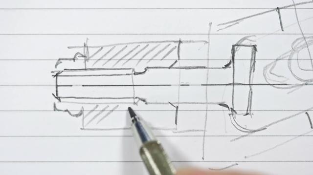 画像: スラスラ〜とボルトらしき絵図面をデザイナーが描きます・・・。この段階でどの部位のボルトかわかる人は、相当の機械ヲタクですね(笑)。 www.youtube.com