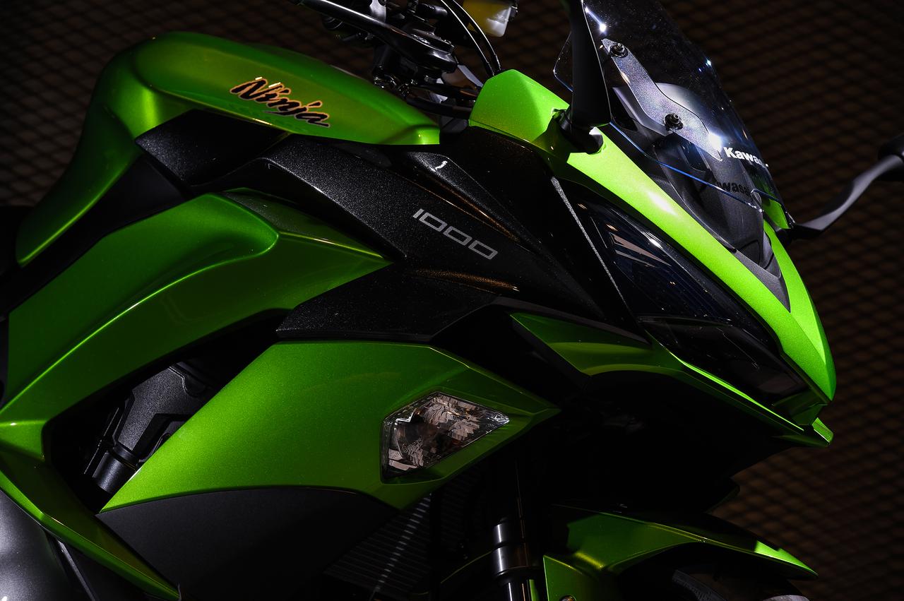 画像: 10月末まで新型ニンジャ1000も展示中！ 一層シャープになっていました。スクリーンも変更されています。