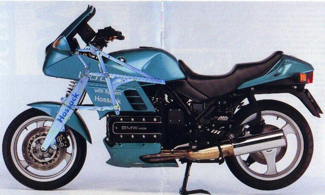 画像: 1985年に製作されたホサックK100。BMWはホサックの顧客の所有するホサック・フォーク採用BMWを徹底的に研究し、そのステアリング構成のメリットを調べたと言われています。 static.wixstatic.com