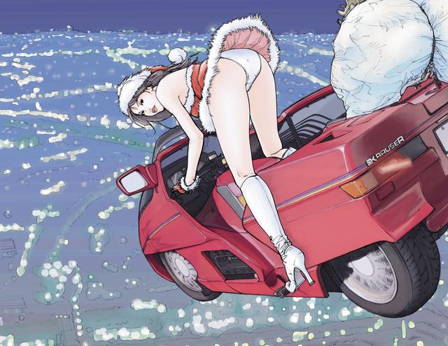 画像: 長い脚を閃かせて、相棒のトナカイを連れて、空飛ぶバイクで街をぐるり。