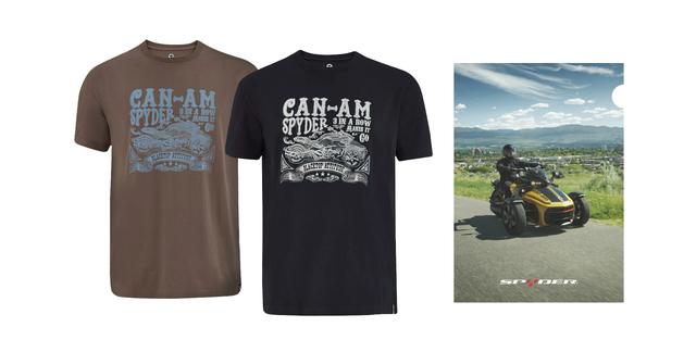 画像: (左)オリジナルTシャツ (右)クリアファイル
