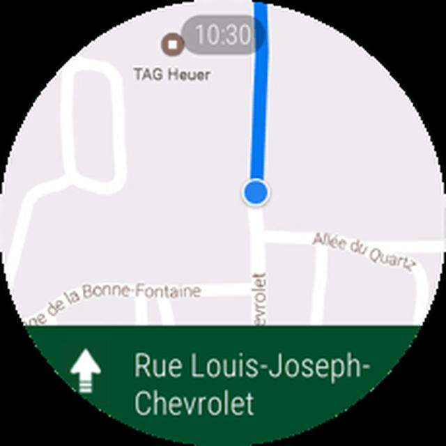 画像: Googleマップ ウォッチが便利なナビになります。目的地の方向を把握するためにスマートフォンを取り出す必要はありません。(お使いのスマートフォンによってご利用ができない可能性があります。)