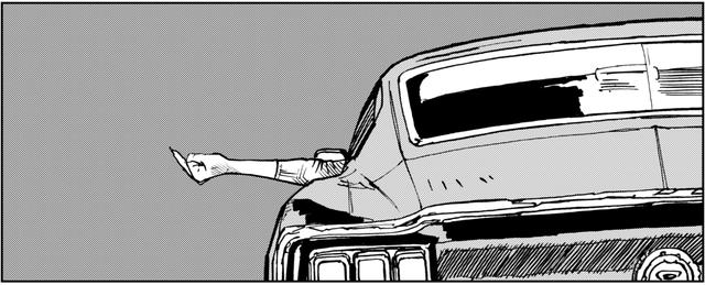 画像: 運転手は中指を立てて挑発してくる。女だ。