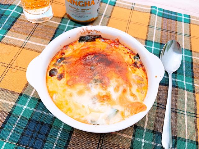 画像: スライスチーズの方がこんがりしやすいかも♩