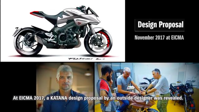 画像: 2017年のミラノショーで、KATANAのデザインプロポーサルが発表されたとき、多くの人がどんな市販車が出るのか注目しました。 www.youtube.com